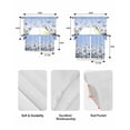 thumbnail image 5 of Blue Butterflies Swag Kitchen Curtains Sets for Windows 24 Inch Length, Elegant Pastoral Watercolor Short Window Curtain Panels Swags Valances and Tiers 3 Piece Set for Cafe/Dining Room, 5 of 5