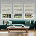 thumbnail image 3 of MiLin No Tools No Drill Cordless Zebra Blinds Blackout Zebra Windows Shades Dual Layer Roller Shades Thermal Insulated Reduce Noise Zebra Shades for Windows (Blackout Apricot, 57 1/2"W X 72"H), 3 of 6