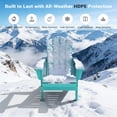 thumbnail image 5 of FUNDAZE Foldable Adirondack Chair, HDPE Wide Seat Outdoor Patio Chair for Garden & Poolside, Turquoise, 5 of 7
