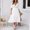 White, variant on Women Fashion White Deep V Lace Splicing Dress Wedding Party Elegant Dress plus Size Dresses for Women Summer Wrap Dresses Summer Midi Dress for Women Dress Casual Summer Short Sleeve Solid Tie Dress