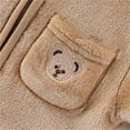 thumbnail image 5 of IVEYRTF Toddler Kids Bodysuit Cute Print Fleece-Lined Hooded Romper Zip Thermal Fall Winter Cozy Warm One-Piece Outerwear for Baby 1-2 Years(Coffee,3 Years), 5 of 9