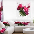 thumbnail image 1 of Pivoines Rouges Croquis Aquarelle - Impression sur Toile Florale, 1 of 3