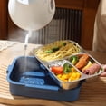 thumbnail image 4 of TACILIP Classroom Supplies, 1PCS Bento Box Lunch Box 3 Compartment Snack Containers Reusable Lunch Box Lunch Containers For Home Travel Work 720ml Equipped With Plastic Tableware, Teacher Gifts, 4 of 7