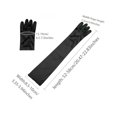 thumbnail image 3 of Guantes largos para mujer Allegra K de los años 20 Manoplas de dedo completo Negro brillante One Size, 3 of 5