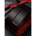 thumbnail image 7 of Catelles Dark Brown Toothless Automatic Buckle Dress Leather Belt for Men, Adjustable Buckle, Elasticity Belt&Waist Size 44 Width 1.38 inches, 7 of 7