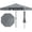 Grey, variant on Costway 10 FT Patio Umbrella with Crank Tilt Adjustment Ruffles Vented Top 8 Ribs Gray