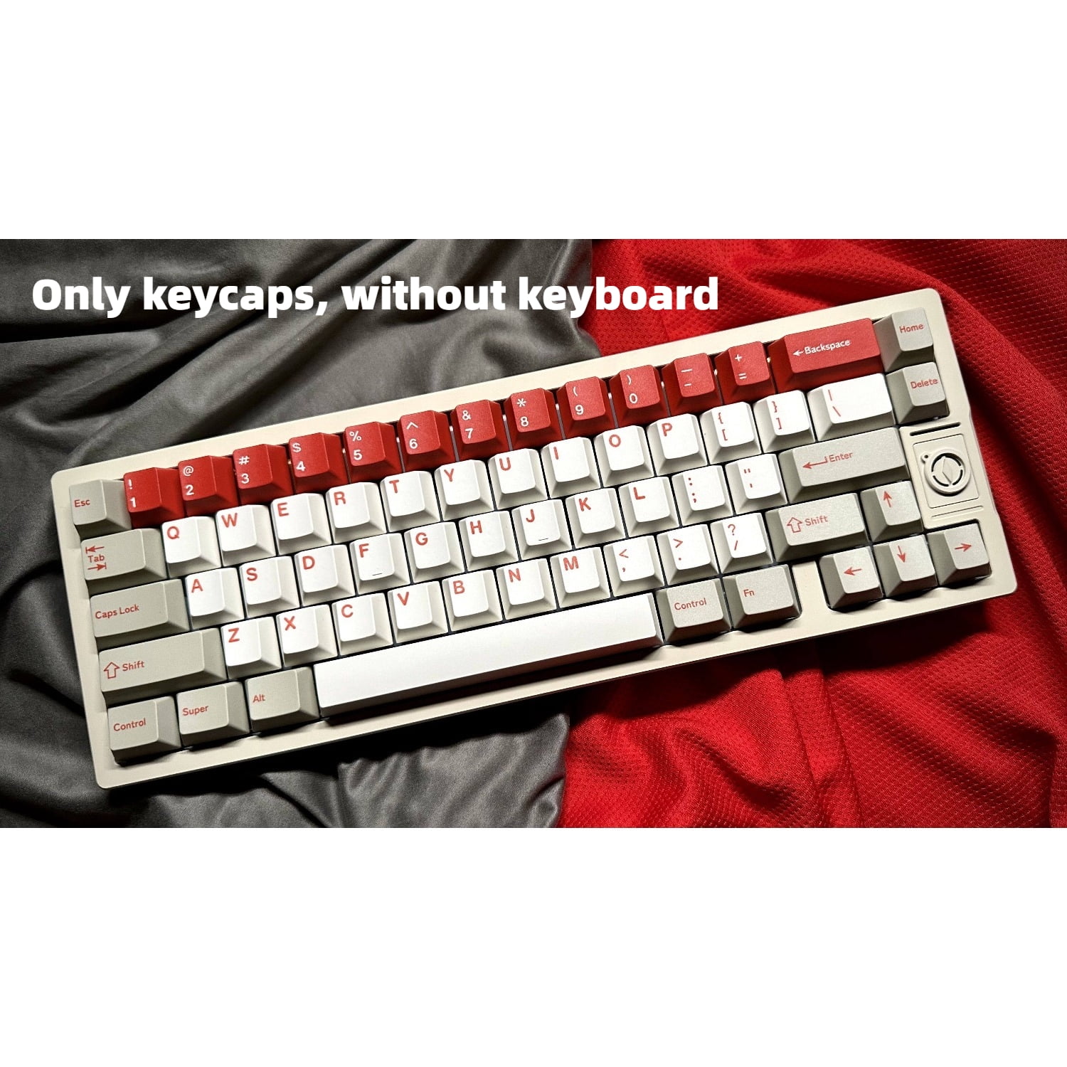 Red Theme PBT 5-Side Dye-Sublimation Keycaps, Cherry Profile Full Set for Custom Mechanical Keyboards