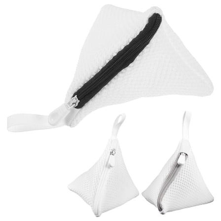 HOMEMAXS Reusable Polyester Mesh Laundry Bags for with Sturdy Zipper Assorted Color 3 Pieces