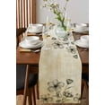 thumbnail image 2 of Yellow Beige Flower Table Runner Farmhouse Shabby Chic Wildflower Tablerunners 18 x 72 Inch, Table Decorations Tabletop Scarf for Summer Gathering Holiday Farmhouse Kitchen Dining Decor, 2 of 6
