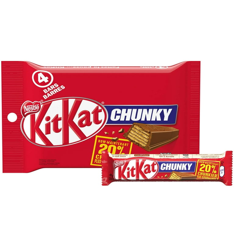 Nestle KitKat Chunky Milk Chocolate Wafer Candy Bars, 4