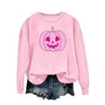 thumbnail image 3 of Halloween Shirts for Women Adult Long Sleeve Cute Pumpkin Print Sweatshirt Oversized Crewneck Vintage Pullover Tops Spooky Season Family Party T-Shirt 2025 Fall Festival Funny OutfitsXdegoge, 3 of 5