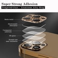 thumbnail image 4 of JINGYANG Camera Lens Protector Compatible with iPhone 14 Pro/ 14 Pro Max, 9H Tempered Glass Screen Protector, Metal Protective Lens Cover for iPhone 14 Pro/ iPhone 14 Pro Max - Gold, 4 of 7