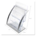 thumbnail image 5 of Deflecto 3-Tier Literature Holder, Leaflet Size, 11.25" W x 6.94" D x 13.31" H, Silver, 5 of 9