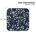 thumbnail image 3 of Pofeuu Cherry Blossoms on Navy Background Print Leather Coasters Set of 6, Round Cups Mugs Mat Pad for Home Kitchen Heat Resistant Drink Coasters,Square, 3 of 7