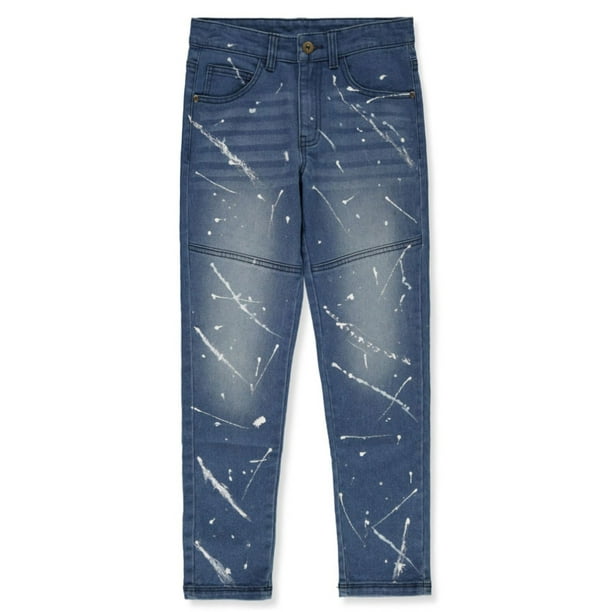 Secretaris Vertrek naar Tegenstander Quad Seven Boys' Paint Splatter Jeans - blue, 7 (Little Boys) - Walmart.com