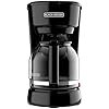 BLACK+DECKER 12-Cup Coffee Maker with Easy On/Off Switch, Easy Pour, Non-Drip Carafe with Removable Filter Basket, Vortex Technology, Black