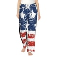 thumbnail image 2 of Lsque USA Colors Stripes1 Print Women's Pajama Pants, Lounge Pant - Comfortable Home Wear,Elastic Waistband, Stylish Design-Small, 2 of 9