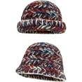 thumbnail image 2 of LinYooLi Women Colorful Knit Handmade Foldable Floppy Crochet Bucket Hat Chunky Beanie Cap, 2 of 6