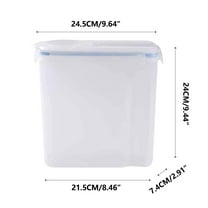 4L Airtight Food Storage Container | Large Kitchen Grain Jar with Locking Lid | Dry Goods Organizer for Rice, Flour & Spices | 24.5 x 7.5 x 24cm | Food-Grade Plastic | Clear Measuring Canister