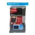 thumbnail image 2 of Hanes Men's ComfortSoft Boxer Brief Underwear Pack, Cotton, Moisture-Wicking, 3-Pack, 2 of 9