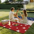 thumbnail image 4 of Red Blue Stars 4th of July Outdoor Rug 5x7 Ft - Reversible Patio Rug Outdoor Camping Rugs, Independence Day Rustic Washable Indoor Outdoor Area Rugs, Non-Slip Outdoor Carpet Runner for Deck/Porch, 4 of 8