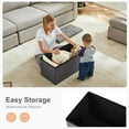 thumbnail image 6 of 30" Folding Storage Ottoman Bench Storage Linen Footrest with Foam Padded Seat, Holds up to 330 lbs, Gray, 6 of 7
