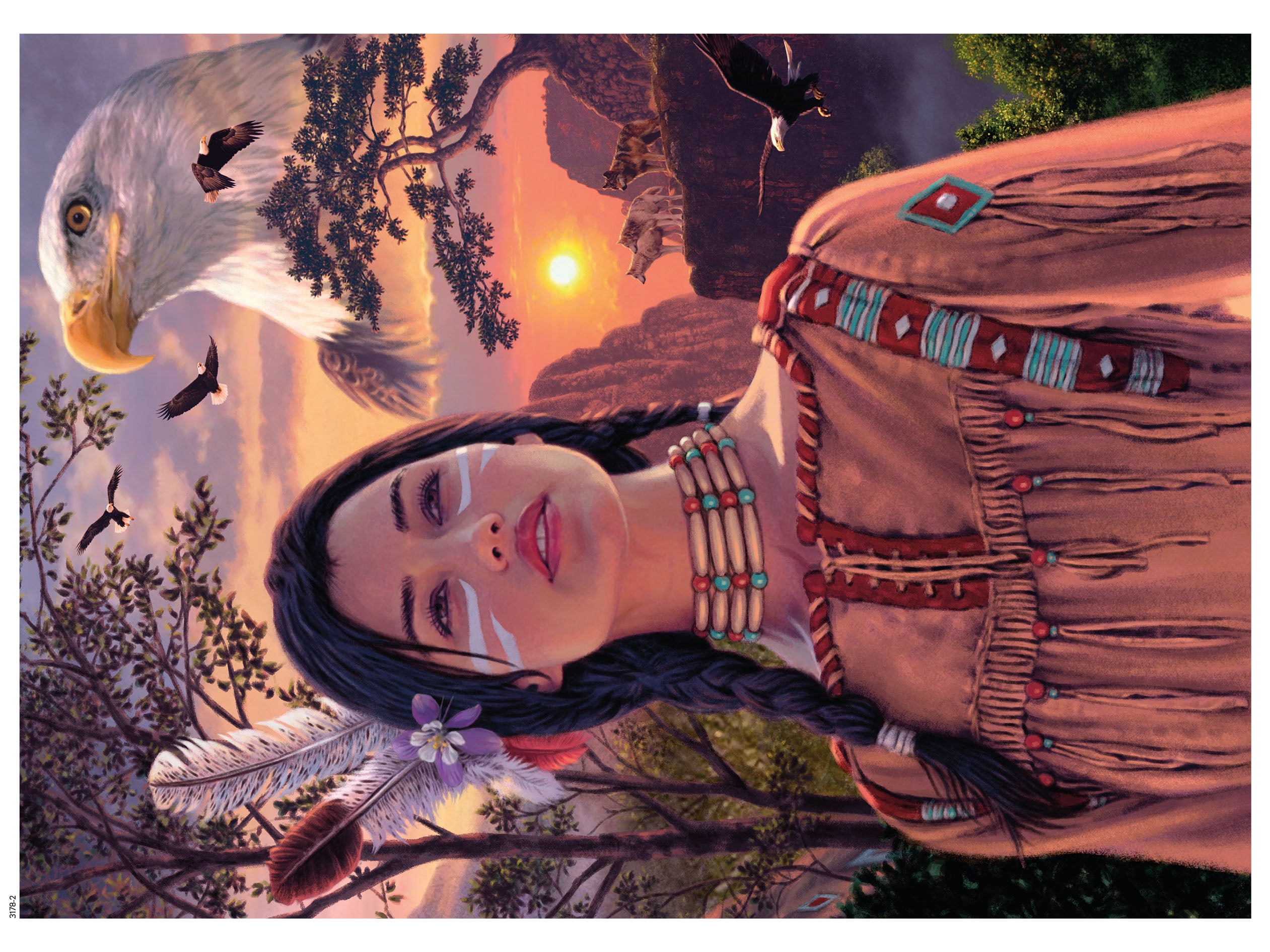 Ceaco 1000-Piece Native American Mystic Dreams Interlocking Jigsaw Puzzle