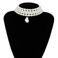 thumbnail image 2 of Bangcool Collier Ras du Cou Fausse Perle : Collier Mignon Multicouche pour Mariage, 2 of 10