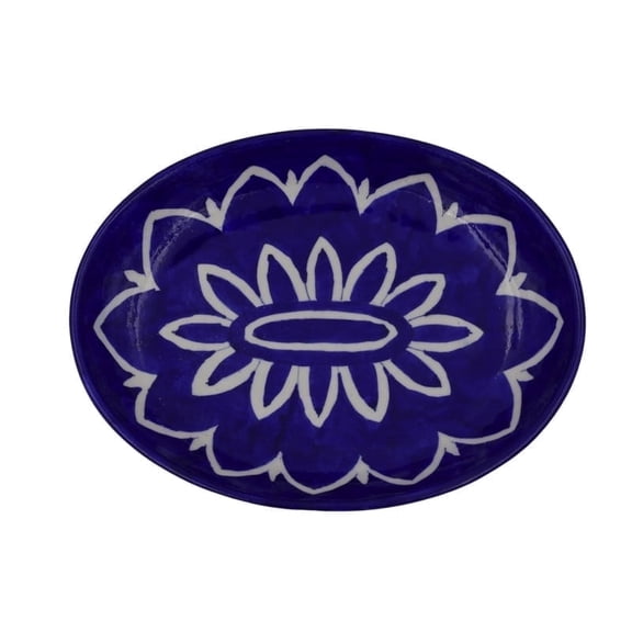 Natriel Blue & White Floral Pottery Jar – Versatile Gift Idea for Any Occasion (12 cm)