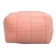 thumbnail image 2 of Women Makeup Storage Bag Large Capacity Soft Plush Zipper Closure Checkered Cosmetic Bag Pink, 2 of 5