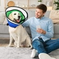 thumbnail image 2 of HLONK Soft Dog Cone  Adjustable Dog Recovery Cone Collar  Dog Cones for Large Medium Small Dogs  Blue, 2 of 7