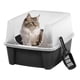 thumbnail image 1 of Caja de Arena Grande IRIS USA Negro con Escudo Anti-Salpicaduras y Paleta para Gatos, 1 of 8