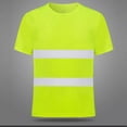 thumbnail image 4 of renvena Adult High Visibility Safety T-shirts Hi Vis Reflective Safety Top Cycling Hiking Running Fluorescent Green XL, 4 of 9