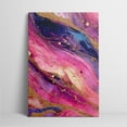 thumbnail image 3 of Abstract Pink and Purple Marbling with Gold Foil Framed Canvas Wall Art Prints, 3 of 6
