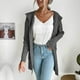 thumbnail image 1 of Puntoco Chaqueta tipo cárdigan con capucha y punto a rayas para mujer Puntoco Puntoco-1, 1 of 9