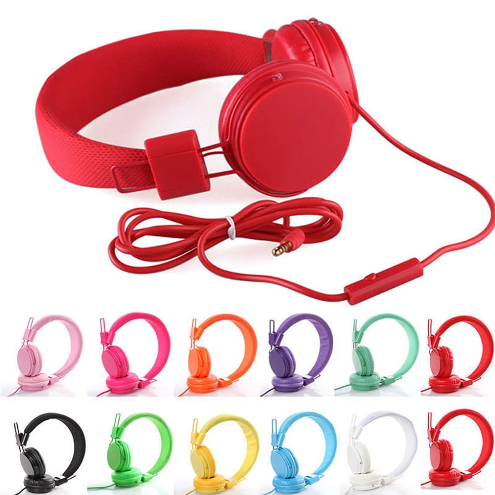 Shininglove Headphones with Microphone on Ear Stylish Headband Earphones Gifts for Kids, Purple