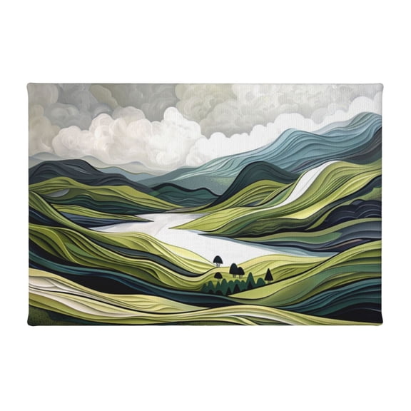 8x12 inch Bedroom Decor Art Abstract Mountain Landscape Frameless Canvas Painting,Villa Yard Garden Decor Paintings,Home Living Room,Bedroom,Bathroom,Study Wall Art Decor Canvas Poster Gift