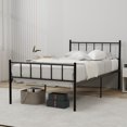 thumbnail image 2 of Pillfn Twin Size Metal Platform Bed Frame with Headboard Footboard Strong Steel Slat Support, Black, 2 of 6