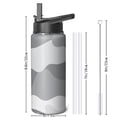 thumbnail image 4 of Camouflage Insulated Stainless Steel Water Bottle with Straw & Cleaning Brush – 18 Oz | Leakproof, BPA-Free, 304 Stainless Steel, Wide Mouth, Travel Mug for Car, Gym, Office, 4 of 5