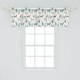 thumbnail image 2 of Ambesonne Deer Window Valance, Old Text Animals Christmas, 54" X 18", Turquoise Brown Beige, 2 of 3