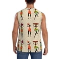 thumbnail image 4 of Lsque African Women Print Men's Cotton Blend Sleeveless Muscle Shirts (S-3XL)- Moisture Wicking, Odor Protection, UPF 30+,Small, 4 of 8