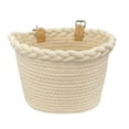 thumbnail image 3 of Cesta de bicicleta portátil, diseño liviano, construcción duradera, cesta delantera, Blanco lechoso, 3 of 9