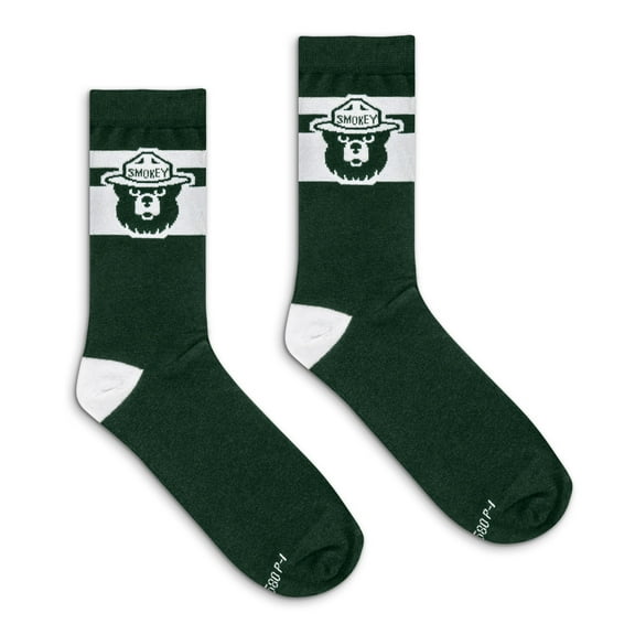 Tee Luv Smokey Bear Mascot Novelty Crew Socks (Men's)