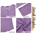 thumbnail image 5 of Fantaslook Lace Plus Size Tops for Women Long Sleeve V Neck Blouses Fall Tunic Shirts L-5XL, 5 of 9