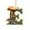 E, variant on Holloyiver 26 Initial Letters Mushroom Small Pendant, Acrylic Personalized 26 Letters Mushroom Hanging Ornament, Flat Acrylic Car Pendant Home Decoration Pendant
