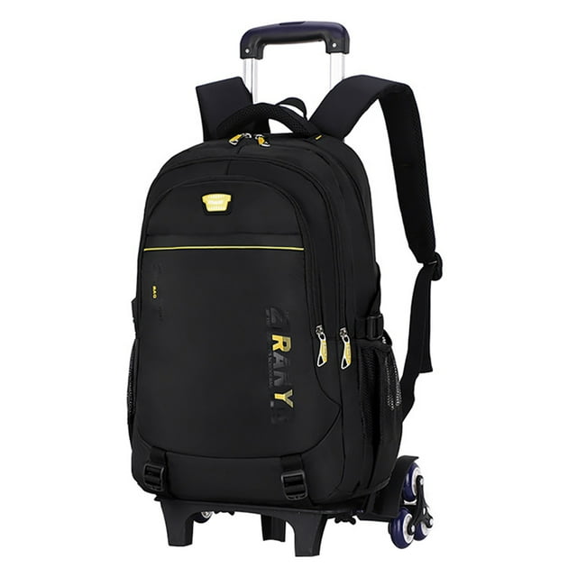 Trolley Backpack Creative 6-Wheel Rolling Backpack School Backpack for Students