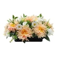 thumbnail image 2 of Memorial Artificial Flower Spray - Outdoor Grave Decor with Mixed Rose Chrysanthemum & Wildflower for Grave, Outdoor Gravesite Tribute Veterans Memorial Day Decorations, Champagne, 2 of 9