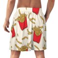 thumbnail image 2 of NICKSUN Shorts de Pyjama Amusants pour Hommes, Bas de Pyjama Courts Doux avec Poches, Frites, m, 2 of 5