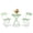 green, variant on Ataucjin 3 Piece Dining Table Set, Metal Table & 2 Chairs, Durable Iron Material, Compact Space Saving Dining Furniture for Home Kitchen Breakfast Corner Bistro