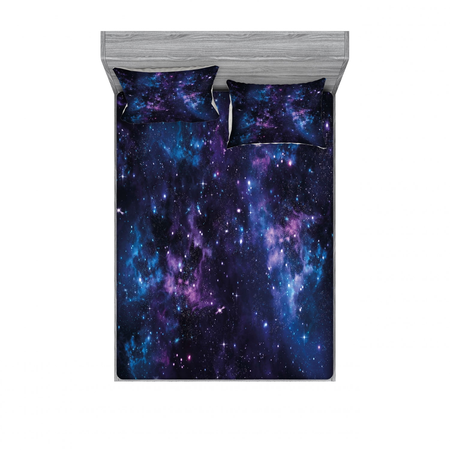 Space Bedding Set with Sheet & Covers, Mystical Sky Star Clusters